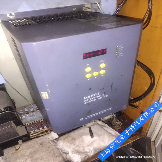 交流異步主軸伺服單元DAP03-055報ERR21故障代碼速修/伺服驅動器維修售后,當天修復